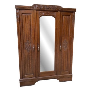 Vintage Art Deco Wardrobe, 1930 For Sale