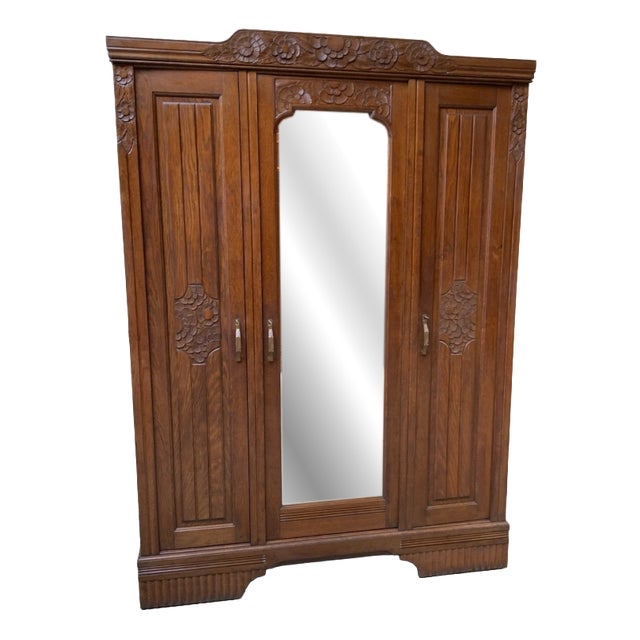 Vintage Art Deco Wardrobe, 1930 For Sale