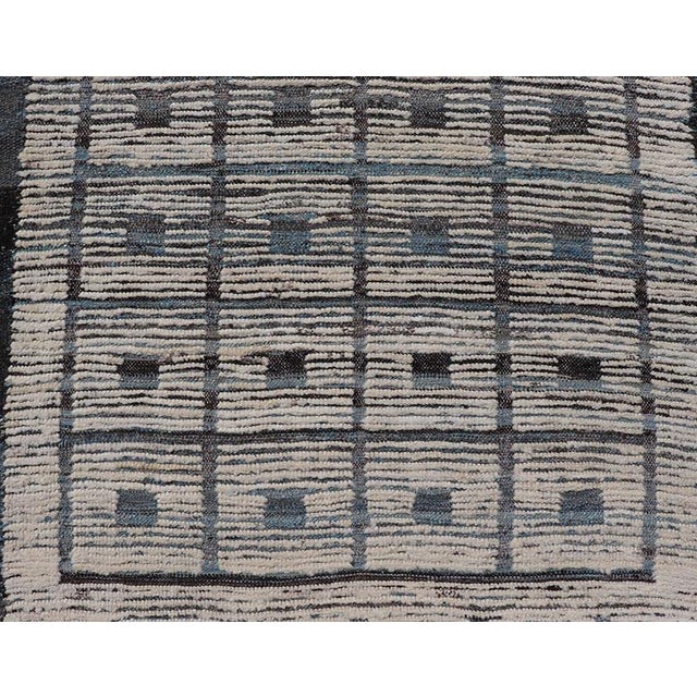 2020s Modern Afghan Runner in Wool With All-Over Geometric Design 3'3 X 10'2 For Sale - Image 5 of 11