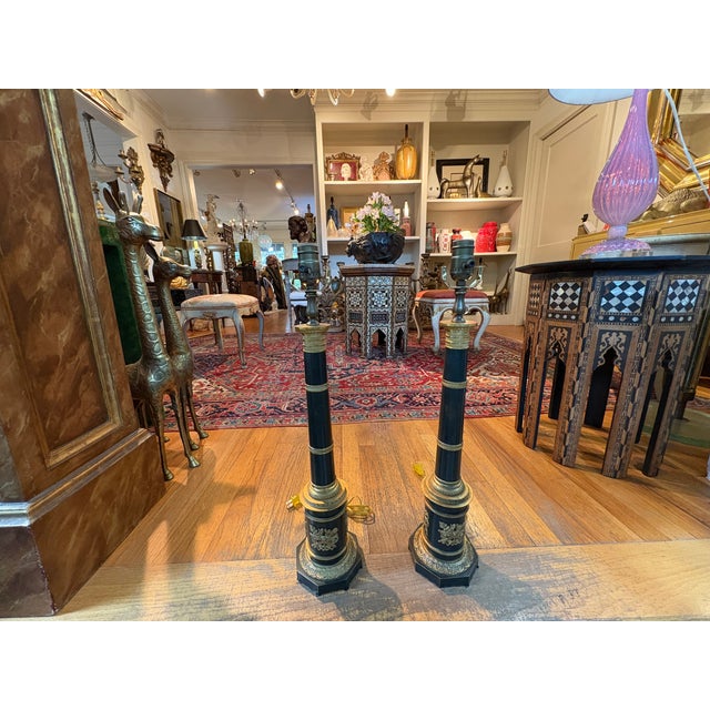 Pair of 1940s French Neoclassical Style Lamps For Sale - Image 4 of 10