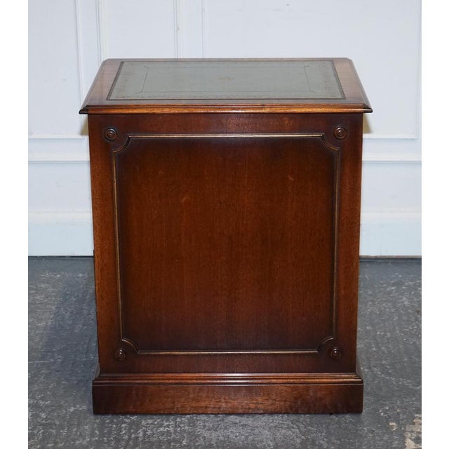 Bevan Funnell Filling Cabinet in Sage Blue Leather For Sale - Image 12 of 18
