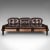 This is a large vintage 3 seat sofa. A Brazilian, leather and Imbuia lounge settee designed by Jean Gillon for Probel,...