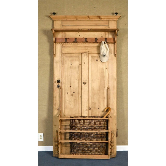 French Late 19th Century Hall Tree Coat Rack Made From an Antique French Door For Sale - Image 3 of 12