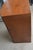 1950s Vintage Mid Century Curved Front Wooden Nightstand W/ Cupboard & Drawer Brass Hardware For Sale - Image 4 of 12