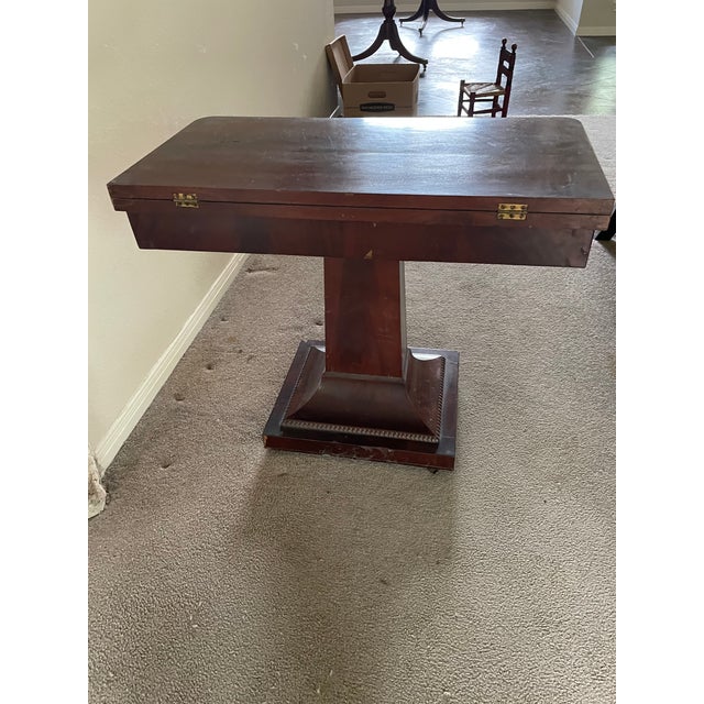 American Mid 19th Century American Empire Console/Game Table For Sale - Image 3 of 7