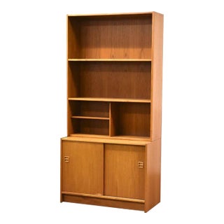 Danish Modern Teak Bookcase For Sale