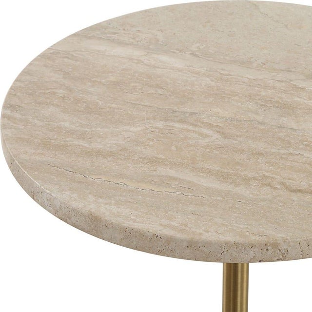 Travertine Drink Table For Sale In Sacramento - Image 6 of 6