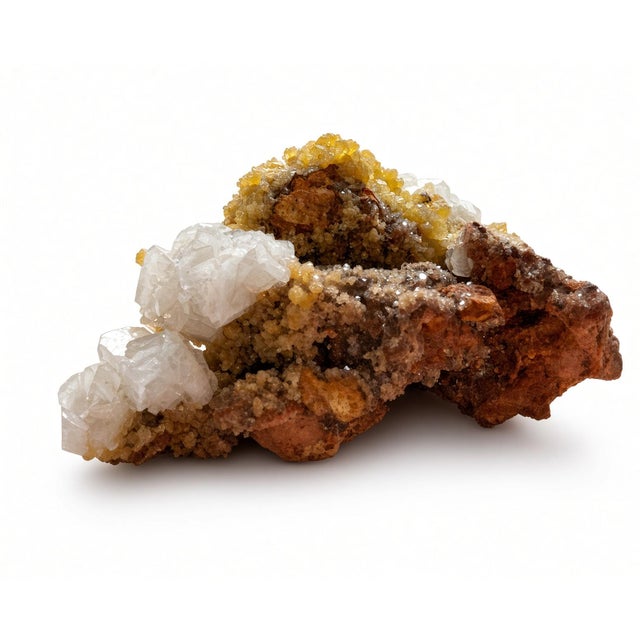 Contemporary Biophilic Yellow Crystal Mineral Cluster Sculpture / Specimen For Sale - Image 3 of 6