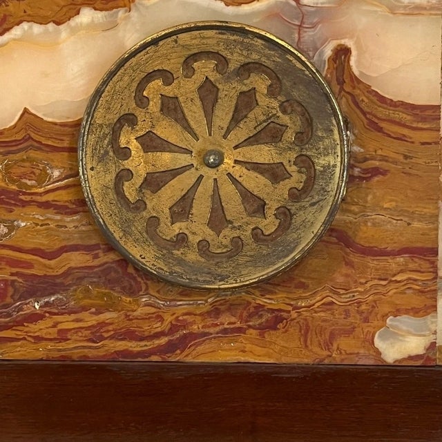 Antique French Onyx Mantel Clock, A.B. Griswold & Co. New Orleans Retailer For Sale In San Francisco - Image 6 of 6