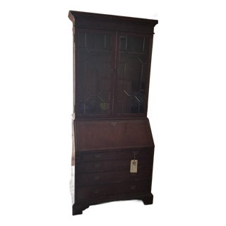 Jonathan Charles 492260-Mah Georgian Mahogany Secretary Bookcase For Sale