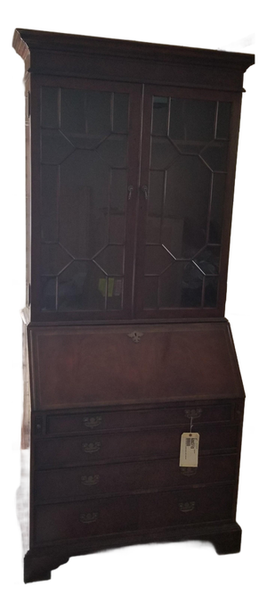 Jonathan Charles 492260-Mah Georgian Mahogany Secretary Bookcase