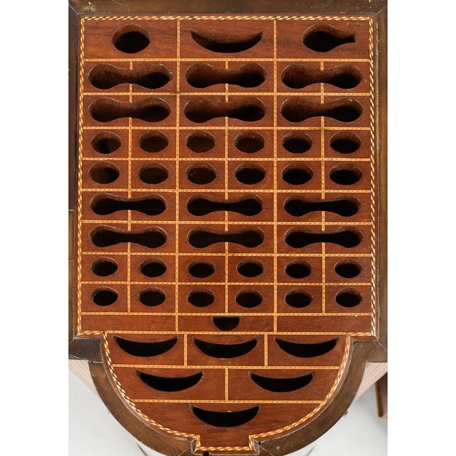 Pair of 18th Century George III Inlaid Mahogany Knife or Cutlery Boxes For Sale - Image 4 of 13