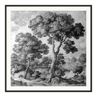 20" X 20" Grisaille Landscape Original Print 16th Century Style For Sale