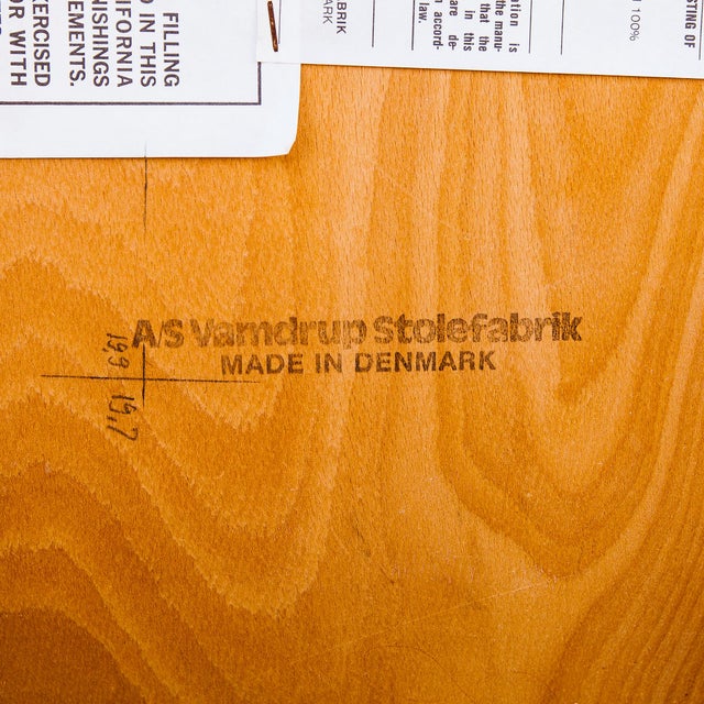 Brick Red Vintage Danish Modern Slat Back Dining Chairs by Vamdrup For Sale - Image 8 of 12