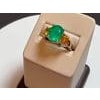 3 Carat Oval Cut Colombian Emerald and Yellow Sapphire 18 Karat Gold Ring For Sale - Image 16 of 18