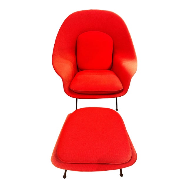 1940s Knoll Modern Icon Womb Chair With Ottoman | Chairish