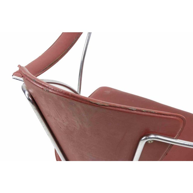 Vintage Chairs in Leather and Chromed Metal from Arrben, Italy, 1980s, Set of 6 For Sale - Image 3 of 12