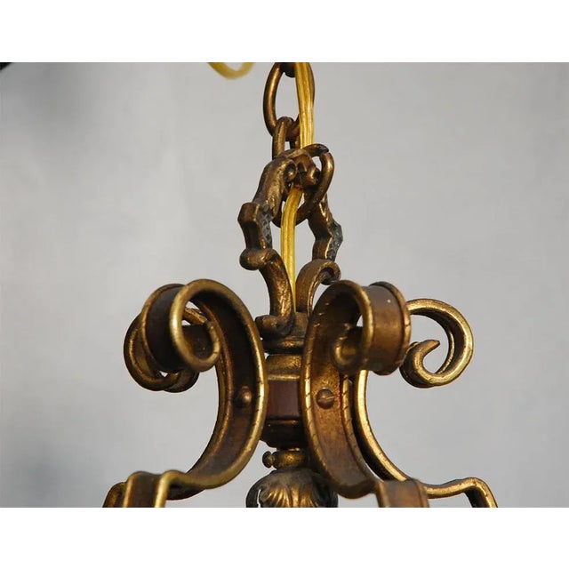 1910s American Bronze Light Fixtures - A Pair For Sale - Image 5 of 10