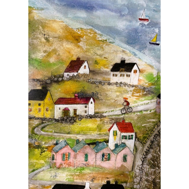 Rosa Sepple “The Cove” Signed Limited Edition Coastal Village Print For Sale - Image 4 of 12