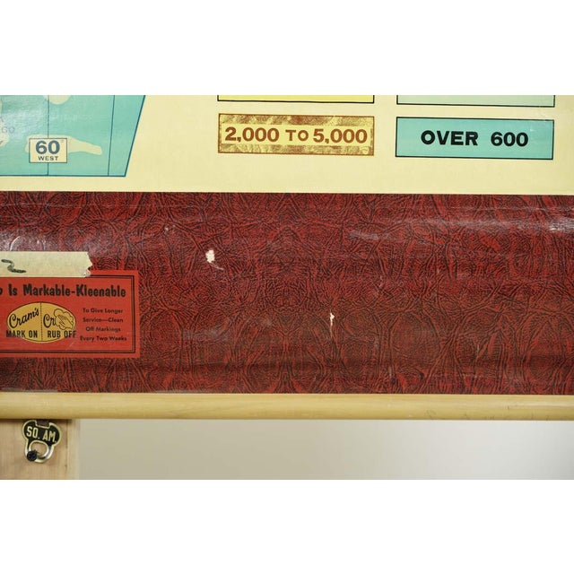 Vintage Cram's Physical Political South America Roll Up School Map For Sale - Image 11 of 11