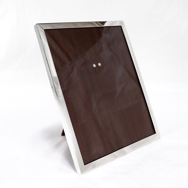 Vintage Signed Cartier Sterling Silver Mid-Century Picture or Photo Frame For Sale In Philadelphia - Image 6 of 17