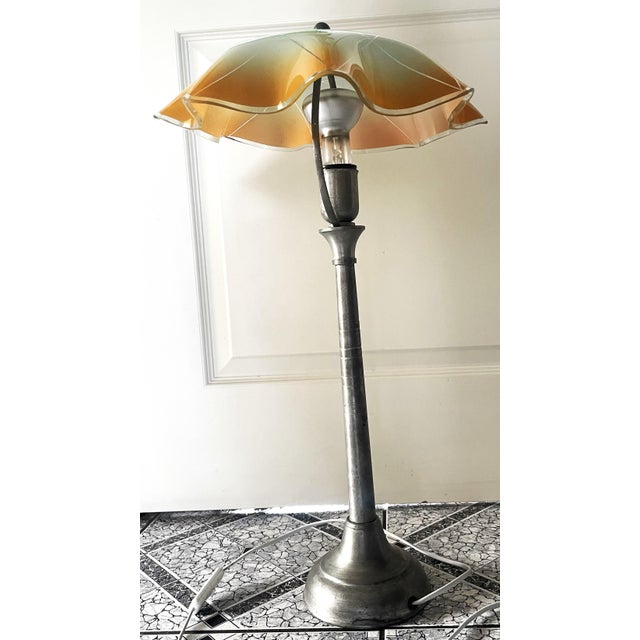 Vintage Space Age Amber Glass Table Lamp from Ikea, 1960s For Sale - Image 15 of 18