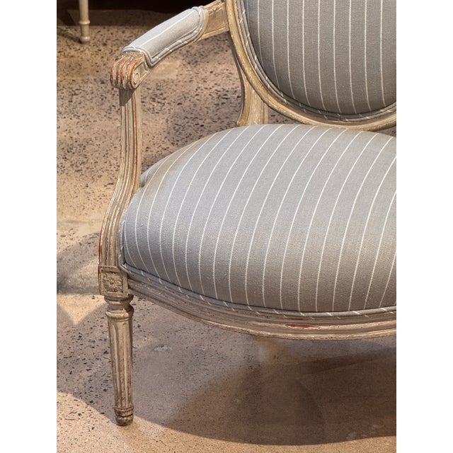 Early 19th Century Early 19th Century French Painted Arm Chair For Sale - Image 5 of 9