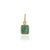 Octagon Cut Emerald Bezel Set Fine Charm Pendant 14k Gold Jewelry For Sale - Image 10 of 18