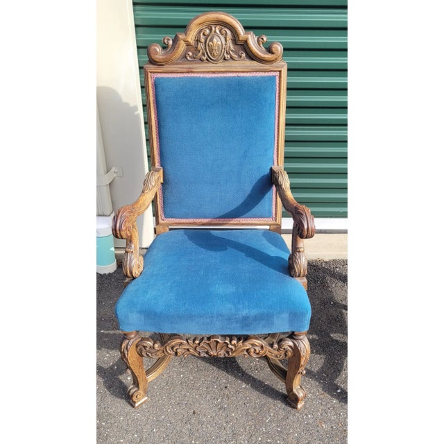 Early 20th Century French Gothic Style Throne Chairs For Sale In Philadelphia - Image 6 of 10