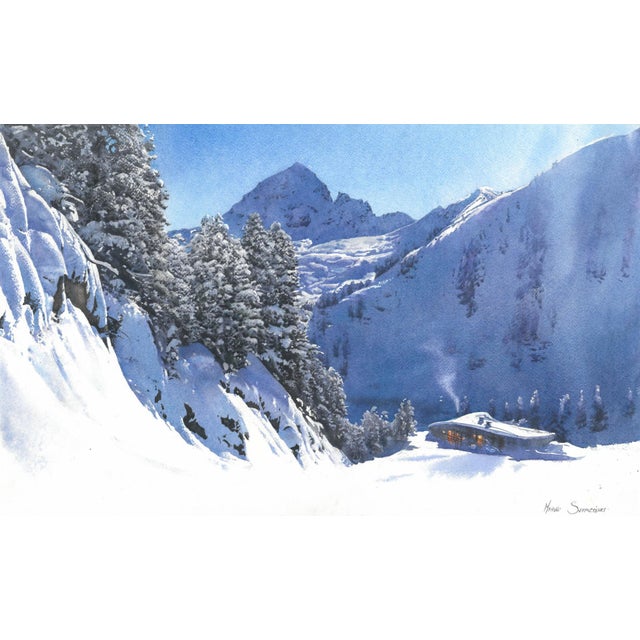 Michal Suffczynski, Alpe Cermis Mountain Landscape, 2024, Watercolor For Sale - Image 6 of 6