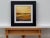 Black Orange & Golden Yellow Abstract Landscape by Contemporary British Artist Art measures 8 x 8 inches Frame measures...