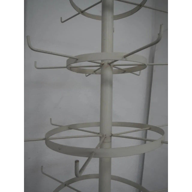 White Shop Display Rack on Wheels, 1970s For Sale - Image 8 of 12