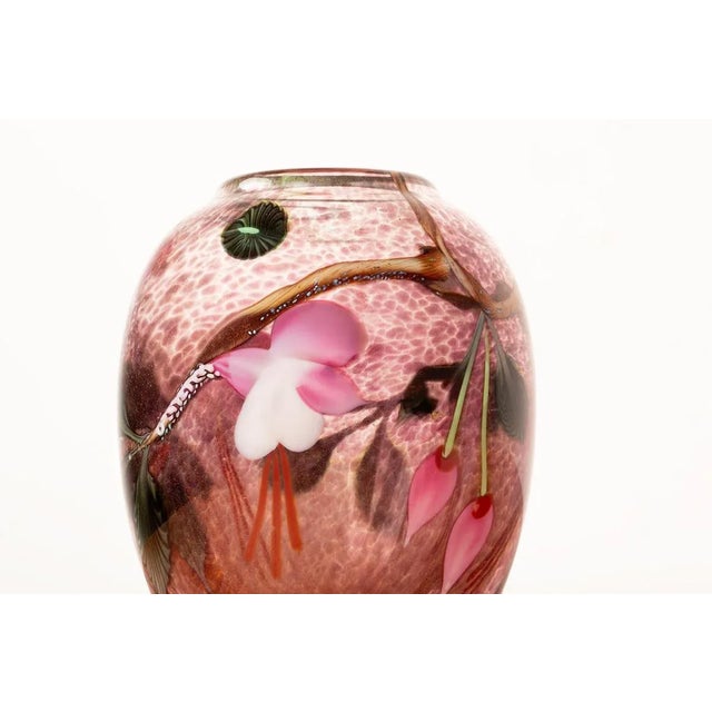 Art Nouveau Blown Glass Vase by Ed Aleksander for Orient & Flume, 1975 For Sale - Image 6 of 13