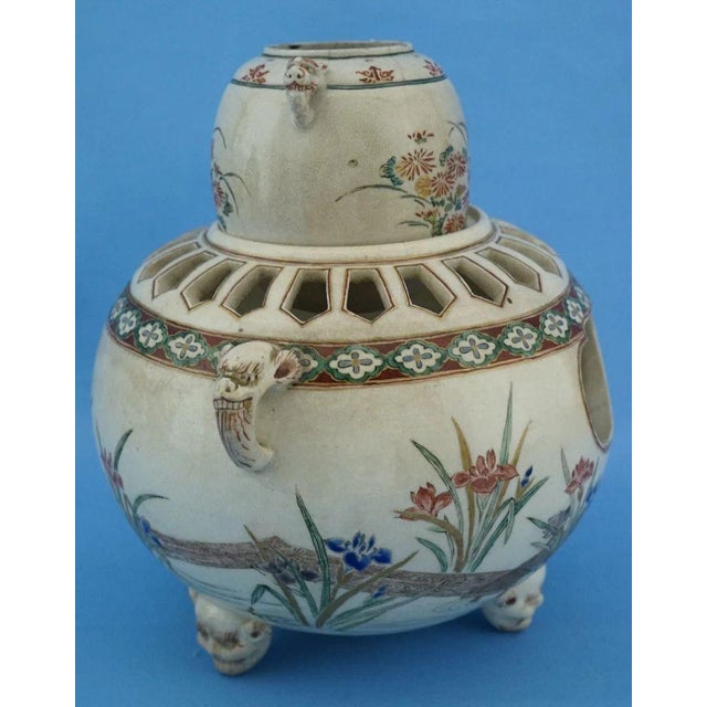 Japanese Ceramic Kōro Incense Burner, 1800s, Set of 2 For Sale - Image 4 of 18