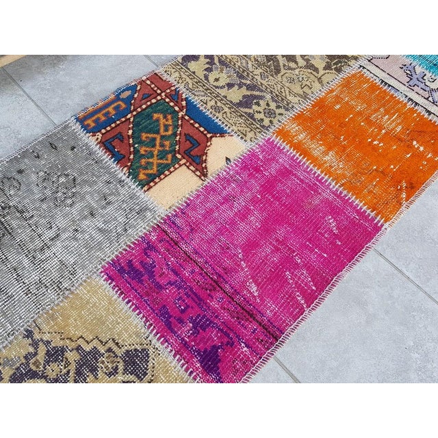 Turkish Accent Vintage Wool Runner For Sale - Image 3 of 10