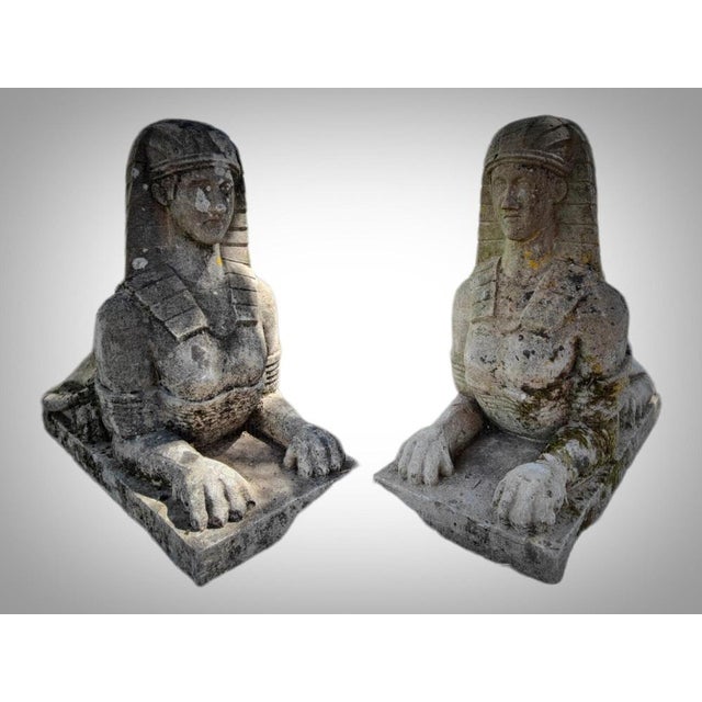 1920s Art Deco Italian Sphinxes, 1920, Set of 2 For Sale - Image 5 of 14