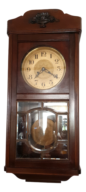 Vintage Wall Clock in Walnut, 1930s