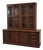 Classic Mahogany Executive Library With Glass Doors on Credenza For Sale