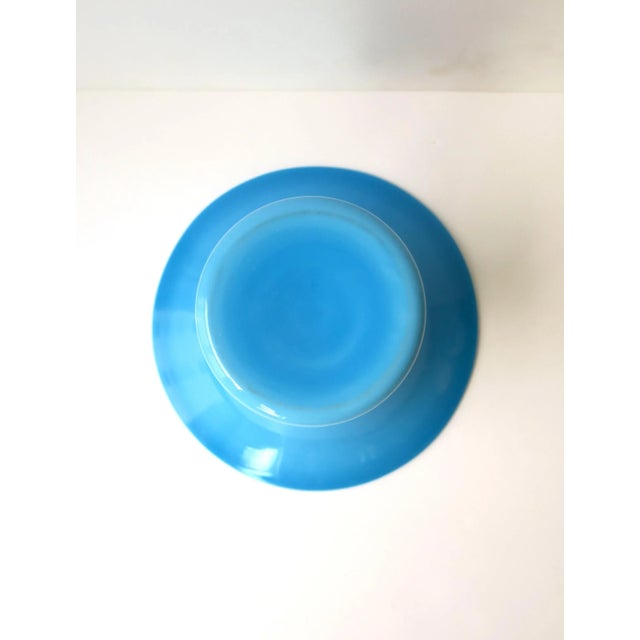 Sky Blue Italian Azure Blue Opaline Glass Vase For Sale - Image 8 of 8