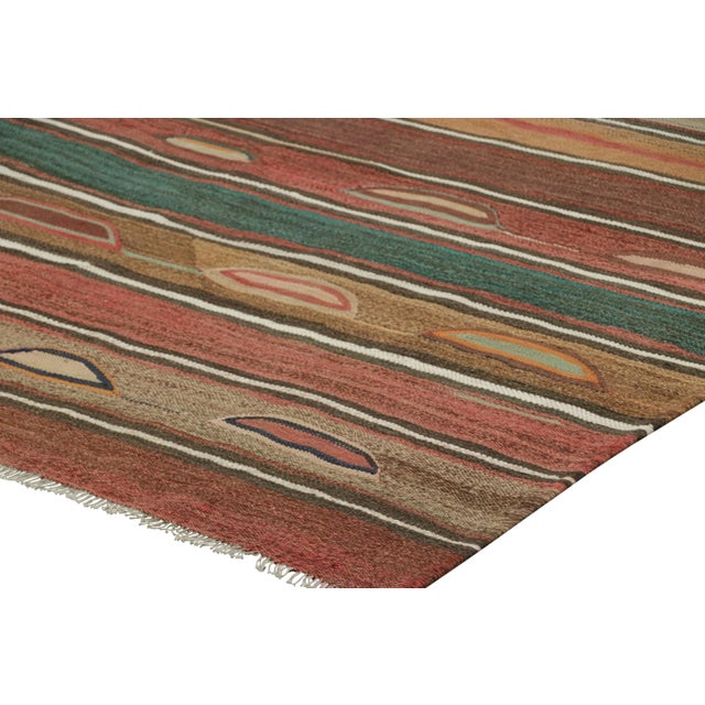 Rug & Kilim Vintage Azerbaijani Kilim, Colorful Stripes and Geometric Patterns - Rug & Kilim For Sale - Image 4 of 7