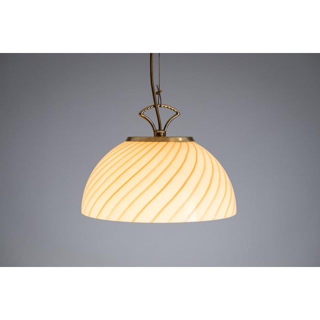 Pendant Lamp with Murano Glass Shade For Sale - Image 5 of 11