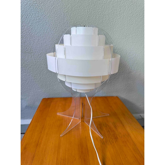 White Lakane Strips Table Lamp in Frosted Acrylic by Brylle Jacobsen for Ikea, Finland, 2000s For Sale - Image 8 of 18