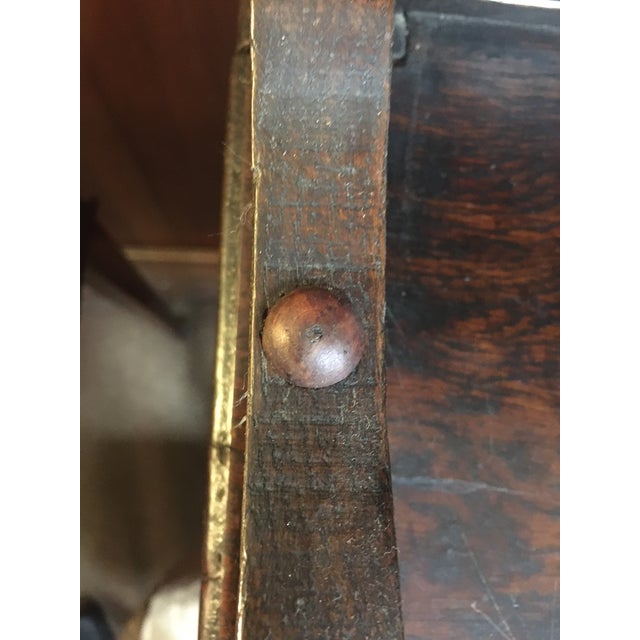 18thc English Oak Welsh Cupboard With Five Drawers and Bone Escutcheons For Sale - Image 13 of 13