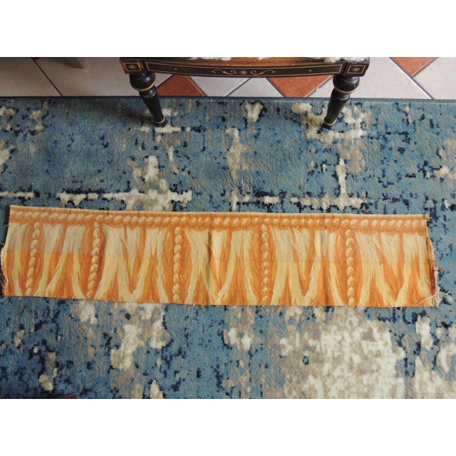 Antique Yellow and Gold Woven Aubusson Fragment #2 For Sale - Image 4 of 5