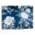 1.5 Yard Brunschwig & Fils Les Pivoines Navy Blue White Floral Cotton Drapery Fabric For Sale