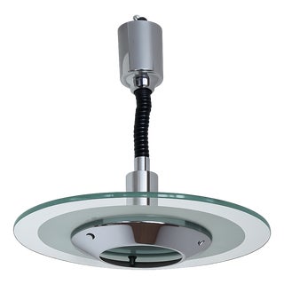 Helestra Pendant Lamp in Chrome and Glass, Germany, 1970s For Sale