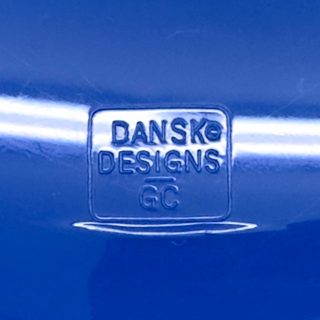 1970s Cobalt Acrylic Mixing Bowl by Gunnar Cyren for Dansk For Sale - Image 9 of 9