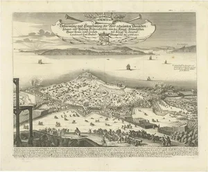 Erik Jönsson Graf von Dahlberg, Prince Henry's Naval and Land Battle During the Seven Years War, 1667, Engraving on Paper
