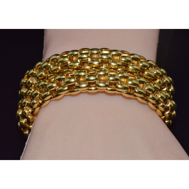 Vintage Fope Flex’it Double Wrap Bangle Bracelet in 18k Yellow & White Gold For Sale - Image 12 of 18