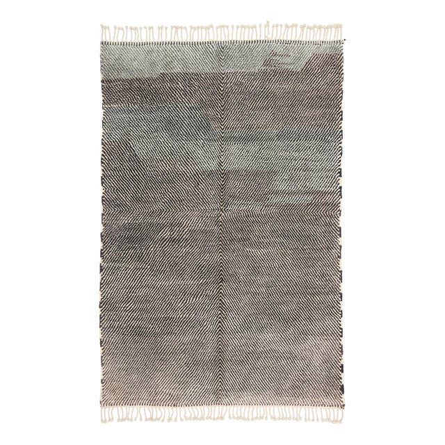 Hand-Knotted Wool Rug by Azele Studio For Sale